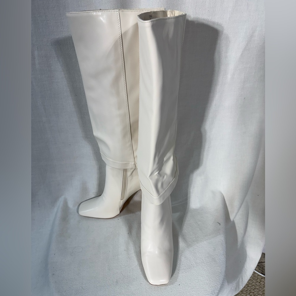 Lulus Lorlia Almond Square toe Knee High boots Size 8.5 - Picture 5 of 12